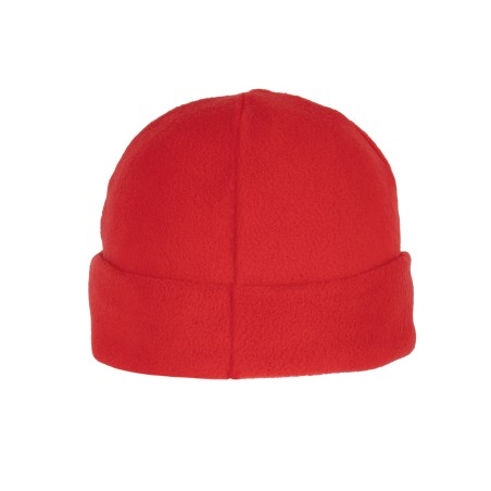 Recycled microfleece beanie with turn-up
