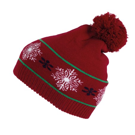 Beanie with Christmas patterns