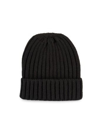 Gorro de punto canalé 2 x 1 con dobladillo 2