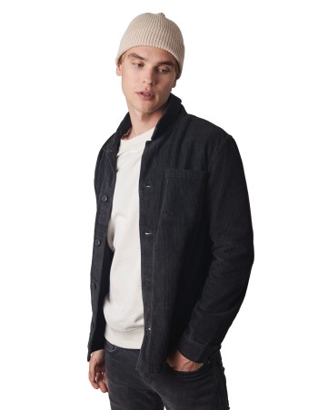 Ribbed beanie with turn-up