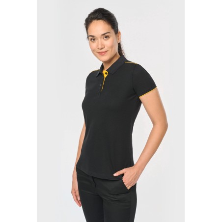 Ladies\\\' short-sleeved contrasting Day To Day polo shirt