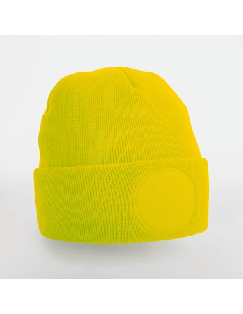 Gorro con parche redondo