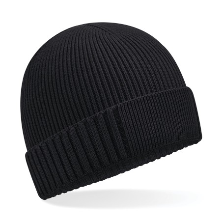 Organic cotton beanie with technical patch