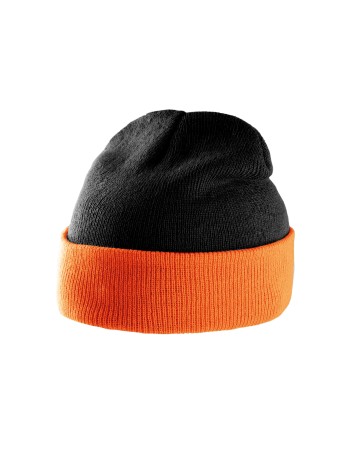 Two-tone beanie with turn-up 2