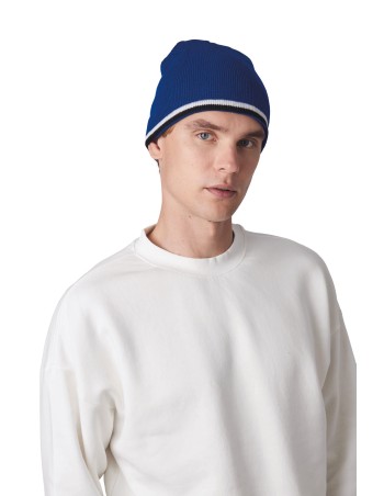 Gorro con tira bicolor contrastada