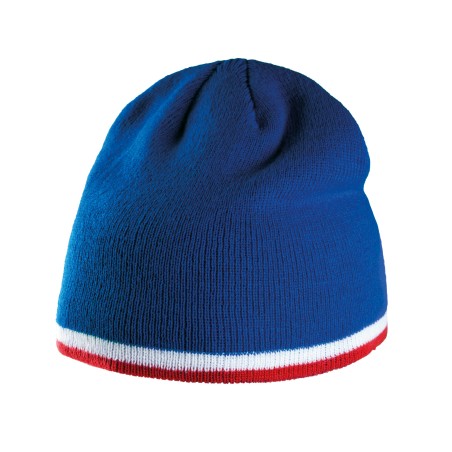 Gorro con tira bicolor contrastada