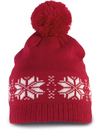 Gorro navideño de punto con motivo de estrellas 2
