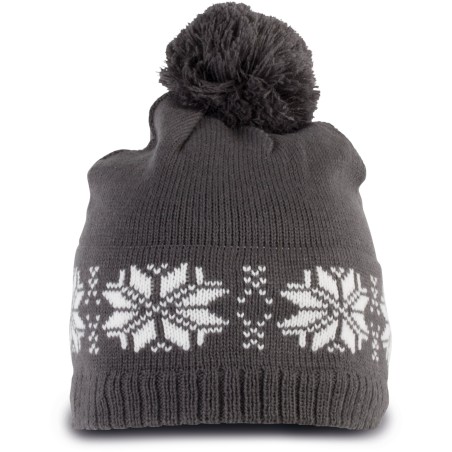 Gorro navideño de punto con motivo de estrellas