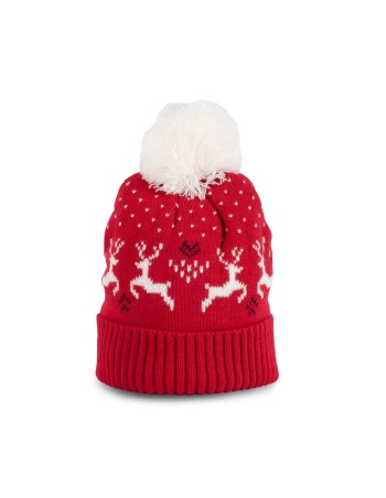 Christmas beanie with reindeer design 2
