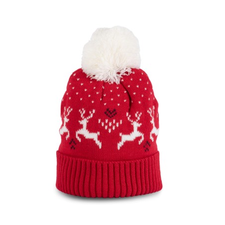 Christmas beanie with reindeer design