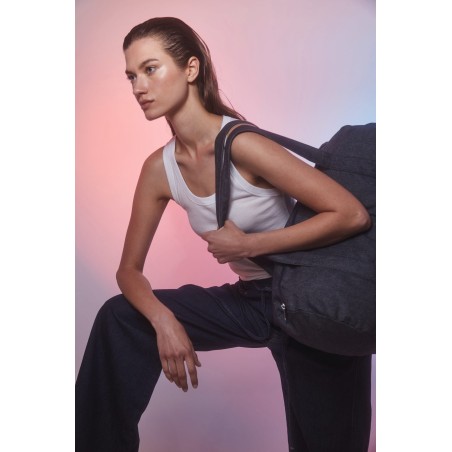 Bolsa cilíndrica denim