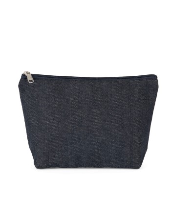 Recycled cotton denim look pouch 2