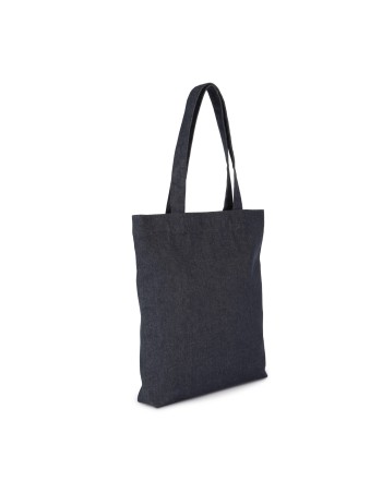 Recycled cotton denim look tote bag