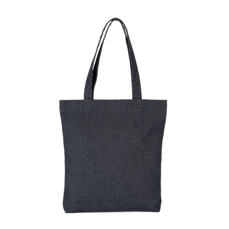 Recycled cotton denim look tote bag