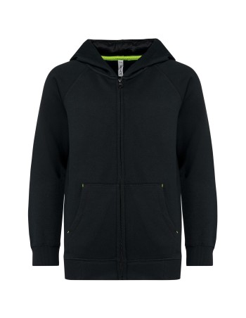 Chaqueta cremallera y capucha infantil