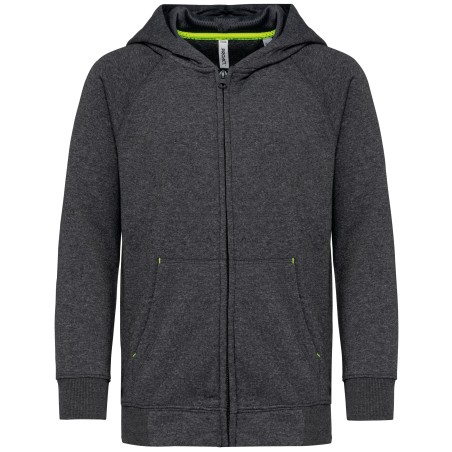 Kids zipped fleece hoodie