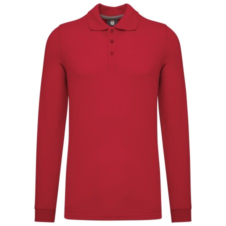 Polo Antibacteriano manga larga hombre