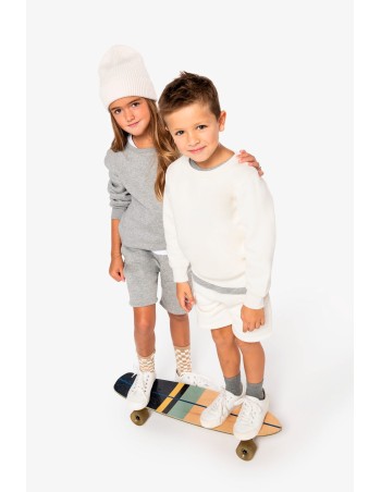 Sudadera ecorresponsable cuello redondo infantil