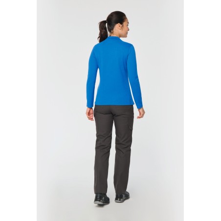 Polo Antibacteriano manga larga mujer