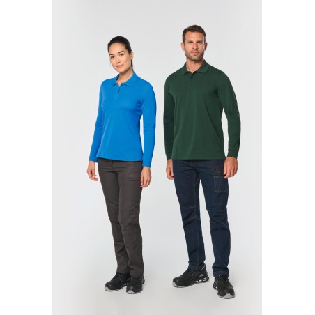 Polo Antibacteriano manga larga mujer