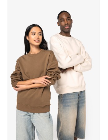 Eco-friendly unisex oversize round neck sweatshirt
