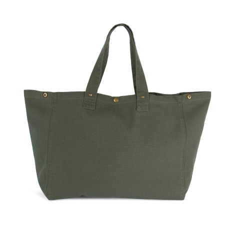 Bolsa shopper de algodón efecto lavado