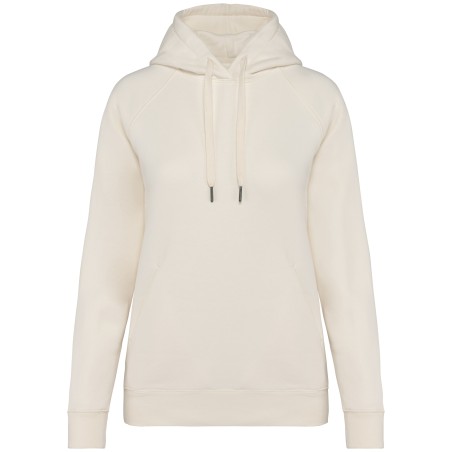 Eco-friendly ladies\\\' raglan hooded sweatshirt