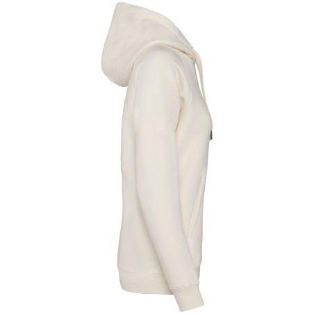 Eco-friendly ladies\\\' raglan hooded sweatshirt