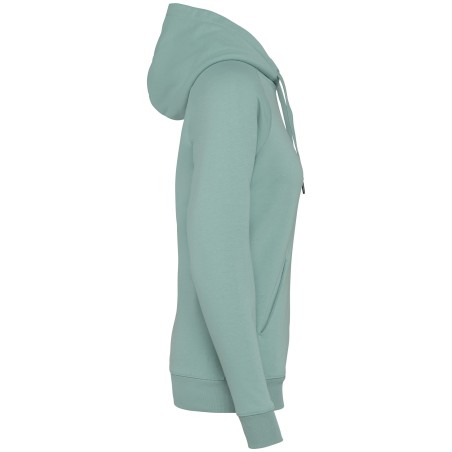 Eco-friendly ladies\\\' raglan hooded sweatshirt
