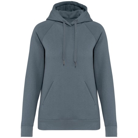 Eco-friendly ladies\\\' raglan hooded sweatshirt