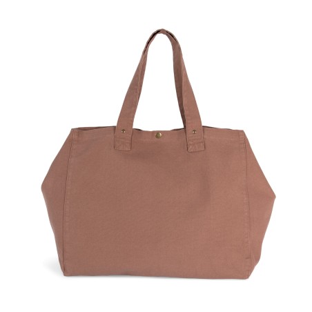 Bolsa shopper de algodón efecto lavado