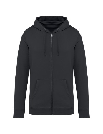 Eco-friendly unisex full zip hooded sweatshirt 2
