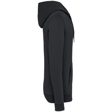 Eco-friendly unisex full zip hooded sweatshirt