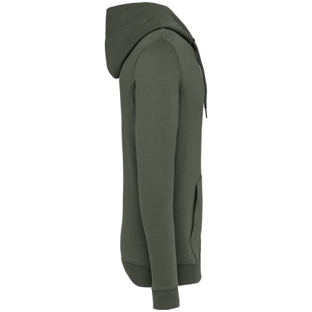 Eco-friendly unisex full zip hooded sweatshirt