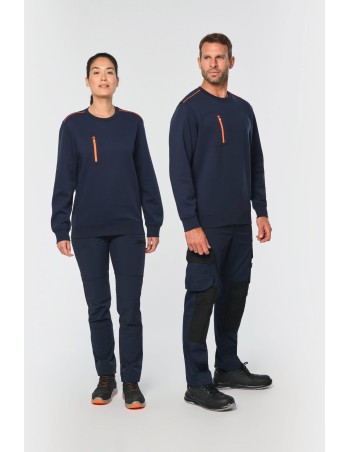 Unisex Day To Day contrasting zip pocket sweatshirt