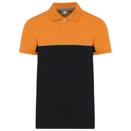 Recycled two-tone short sleeves poloshirt
