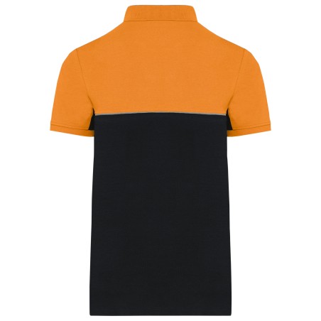 Recycled two-tone short sleeves poloshirt