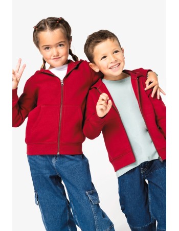 Eco-friendly kids’ full zip hooded sweatshirt
