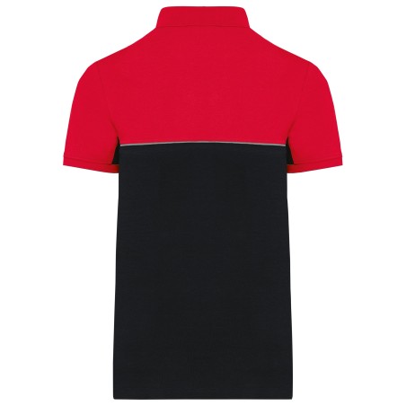 Recycled two-tone short sleeves poloshirt