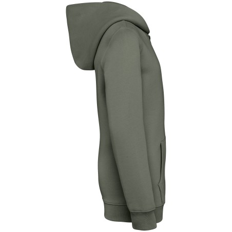 Sudadera ecorresponsable con capucha y cremallera infantil