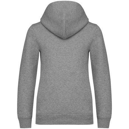 Sudadera ecorresponsable con capucha y cremallera infantil