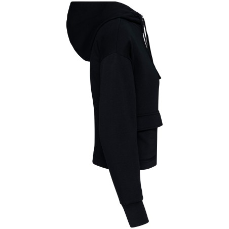 Sudadera ecorresponsable con cremallera y capucha French Terry mujer