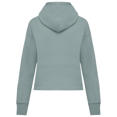 Sudadera ecorresponsable con cremallera y capucha French Terry mujer