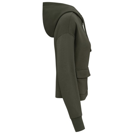 Sudadera ecorresponsable con cremallera y capucha French Terry mujer