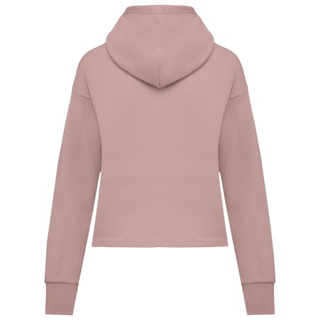 Sudadera ecorresponsable con cremallera y capucha French Terry mujer
