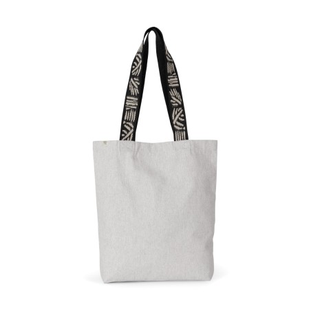 Recycled flat bottom shopping bag