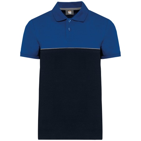 Recycled two-tone short sleeves poloshirt