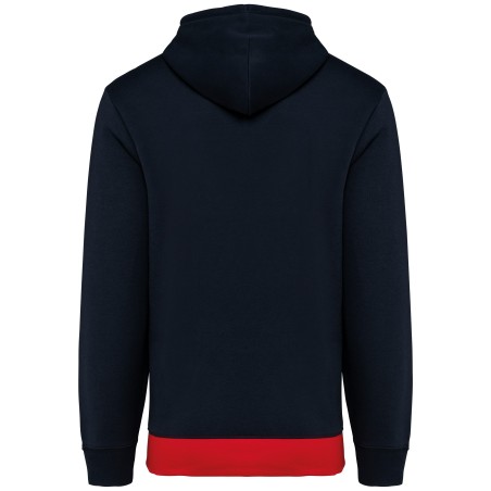 Unisex tricolour hooded sweatshirt
