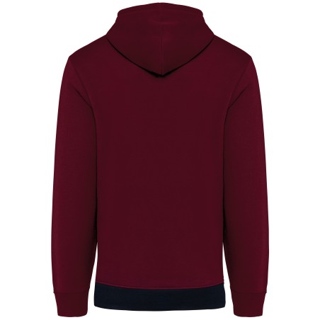 Unisex tricolour hooded sweatshirt