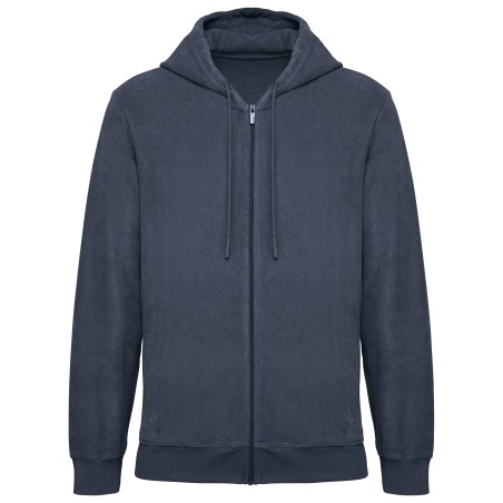Sudadera ecorresponsable de rizo con capucha y cremallera hombre